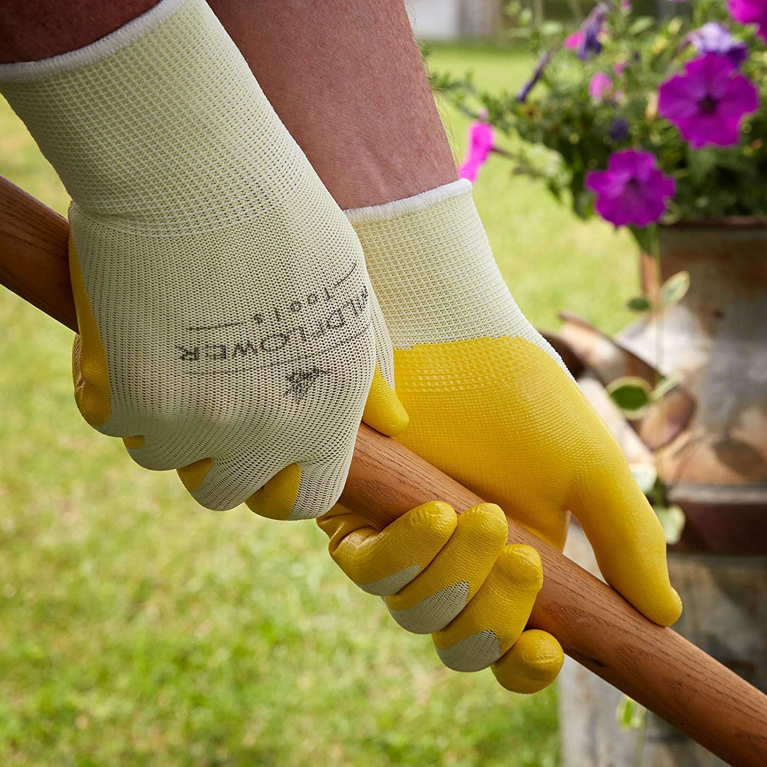 WILDFLOWER Tools Yellow Gardening and Work Gloves for Men and Women