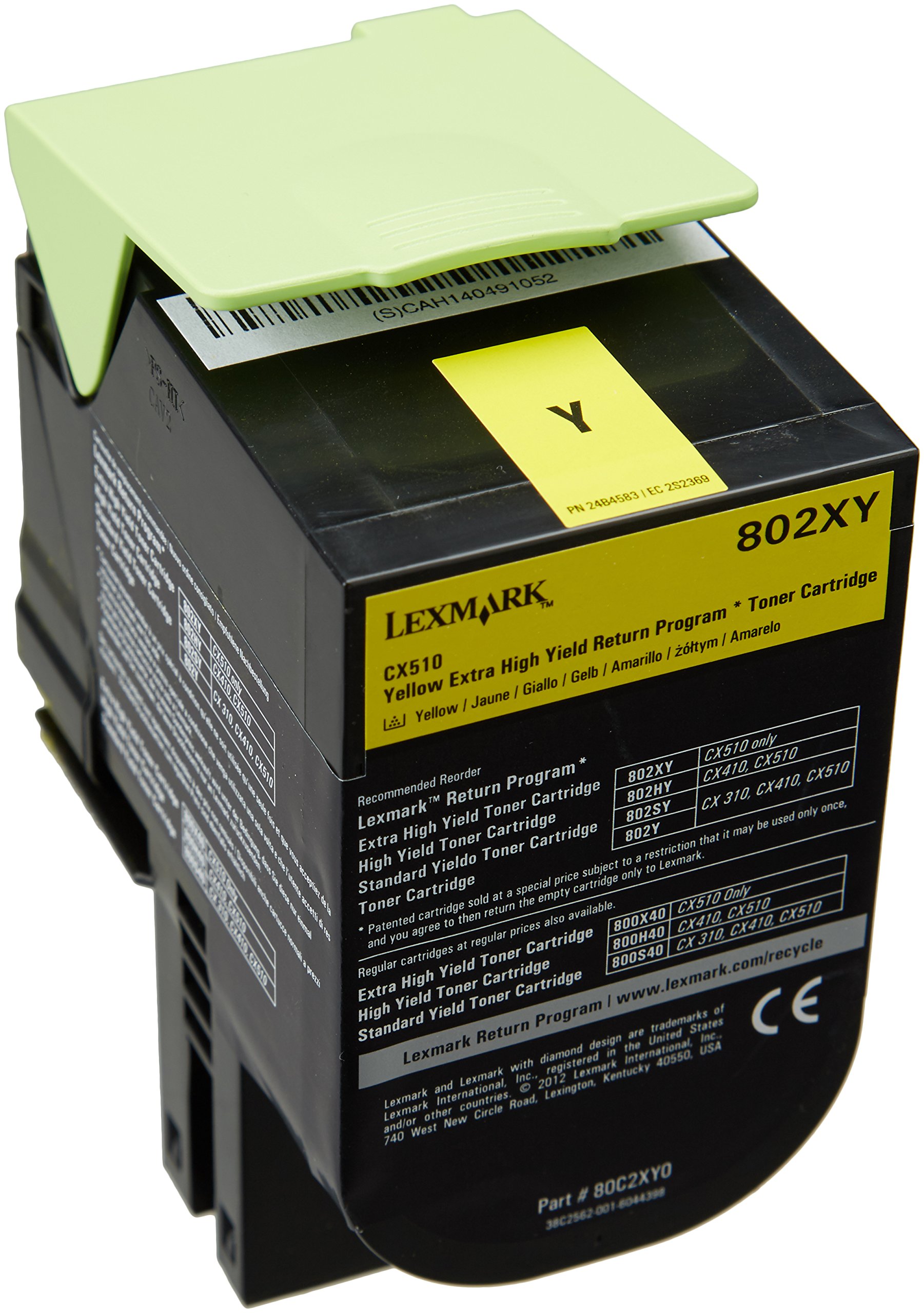 Lexmark 1886321 802XY Extra High Capacity Toner Cartridge - Yellow — image 1