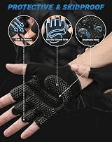 COFIT Ventilated Workout Gloves Curved Open Back Lightweight Black M view 3