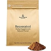 PURE ORIGINAL INGREDIENTS Resveratrol Powder, 8 oz, Phytoalexin, Polygonum Root Extract