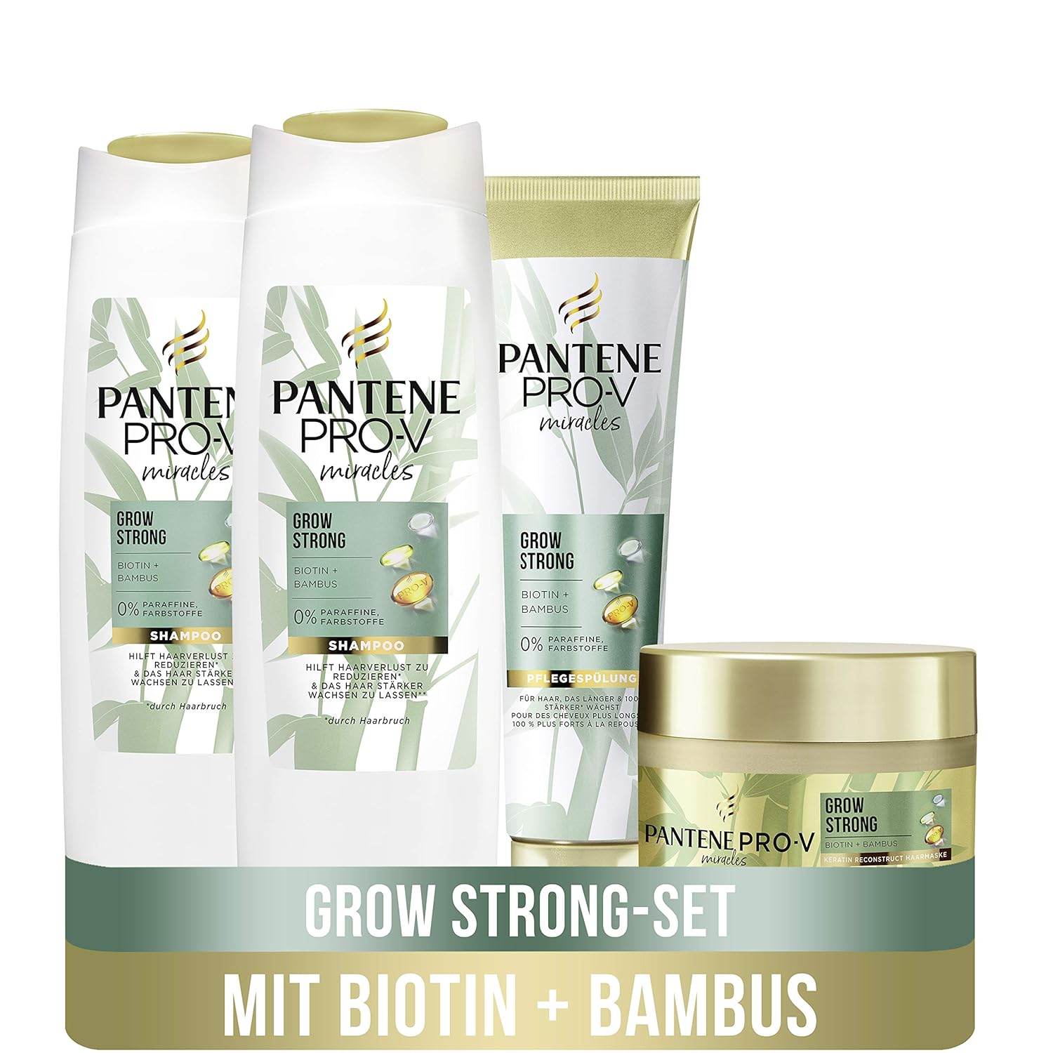 Pantene ProV Miracles Haarpflege Set 2x Grow Strong Shampoo 250 ml