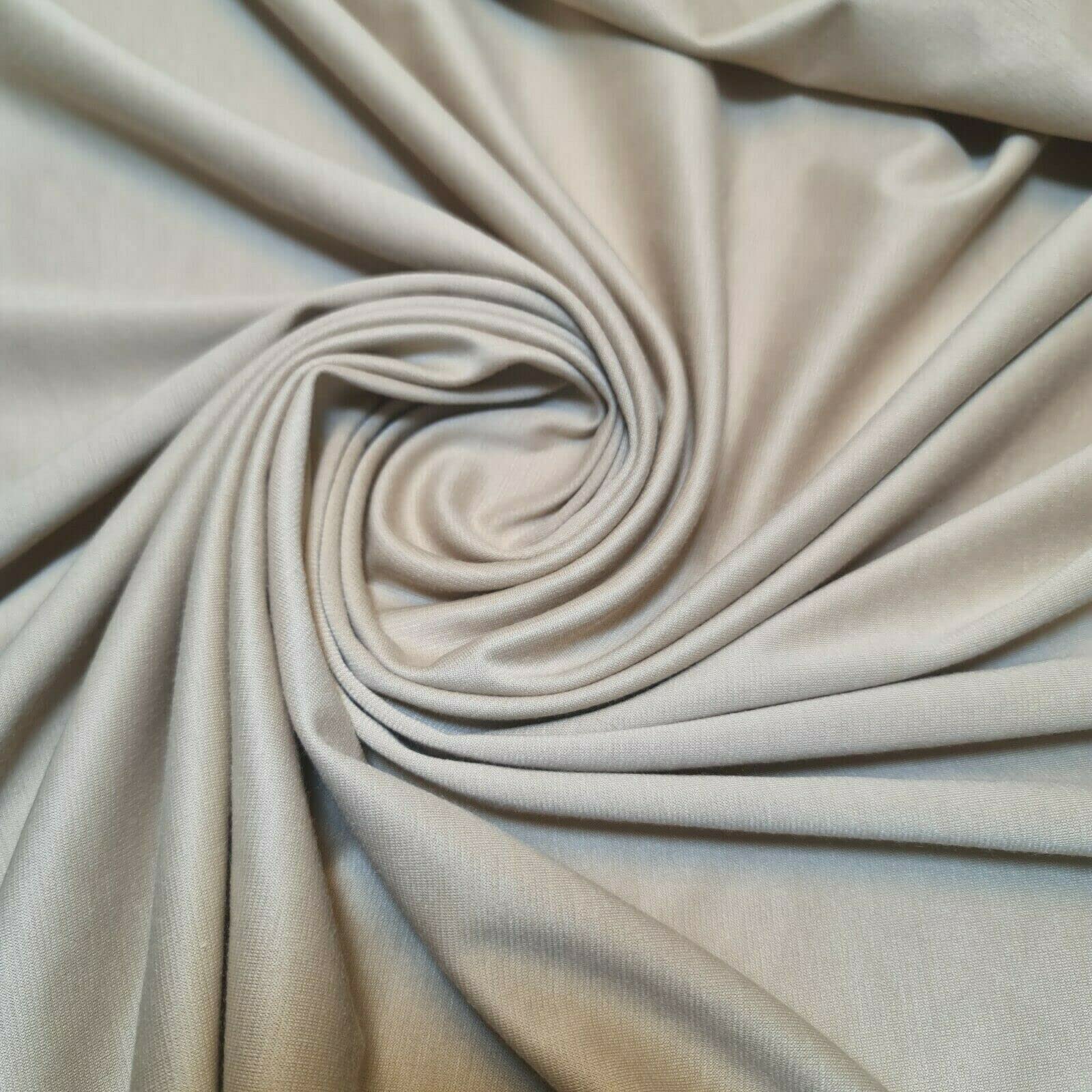 Jersey Stretch Fabric Ponte Roma 4 Way Stretch Dressmaking Material 58'' - 150 cm Wide Sold As 1 Meter Pre - Cut Lengths (Beige) (LPONTE1)