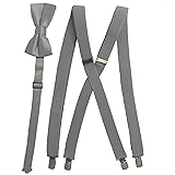 Spencer J's Men's X Back Suspenders & Bowtie Set