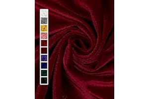 HOTGODEN Stretch Velvet Fabric by The Yard: Wine 63" Wide 1 Yards 95% Polyester 5% Spandex Velvet Fabric for DIY Sewing, Upholstery, Apparel, Costume, Craft