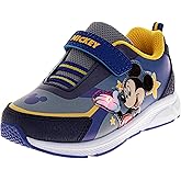 Josmo Unisex-Child Sneaker to Mickey Mouse Boys Shoes - Slip-On Laceless Light-Up Sneakers (Toddler/Little Kid)