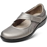 Oviaric Women's Classic Comfort Mary Jane Flats Fashion Casual Dress Shoes Cute Closed Toe Slip On Lightweight Breathable Walking Shoes