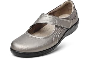 Oviaric Women's Classic Comfort Mary Jane Flats Fashion Casual Dress Shoes Cute Closed Toe Slip On Lightweight Breathable Walking Shoes