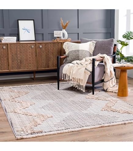 Amazon.com: BoutiqueRugs Maulawin Farmhouse High Low Textured Shag