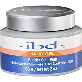 IBD UV Hard Gel Builder Gel, Pink &ndash; Nail Builder Gels for Nails Extension, Strengthening &amp; Sculpting, Nail Art Gels, DIY Manicure, 2 oz