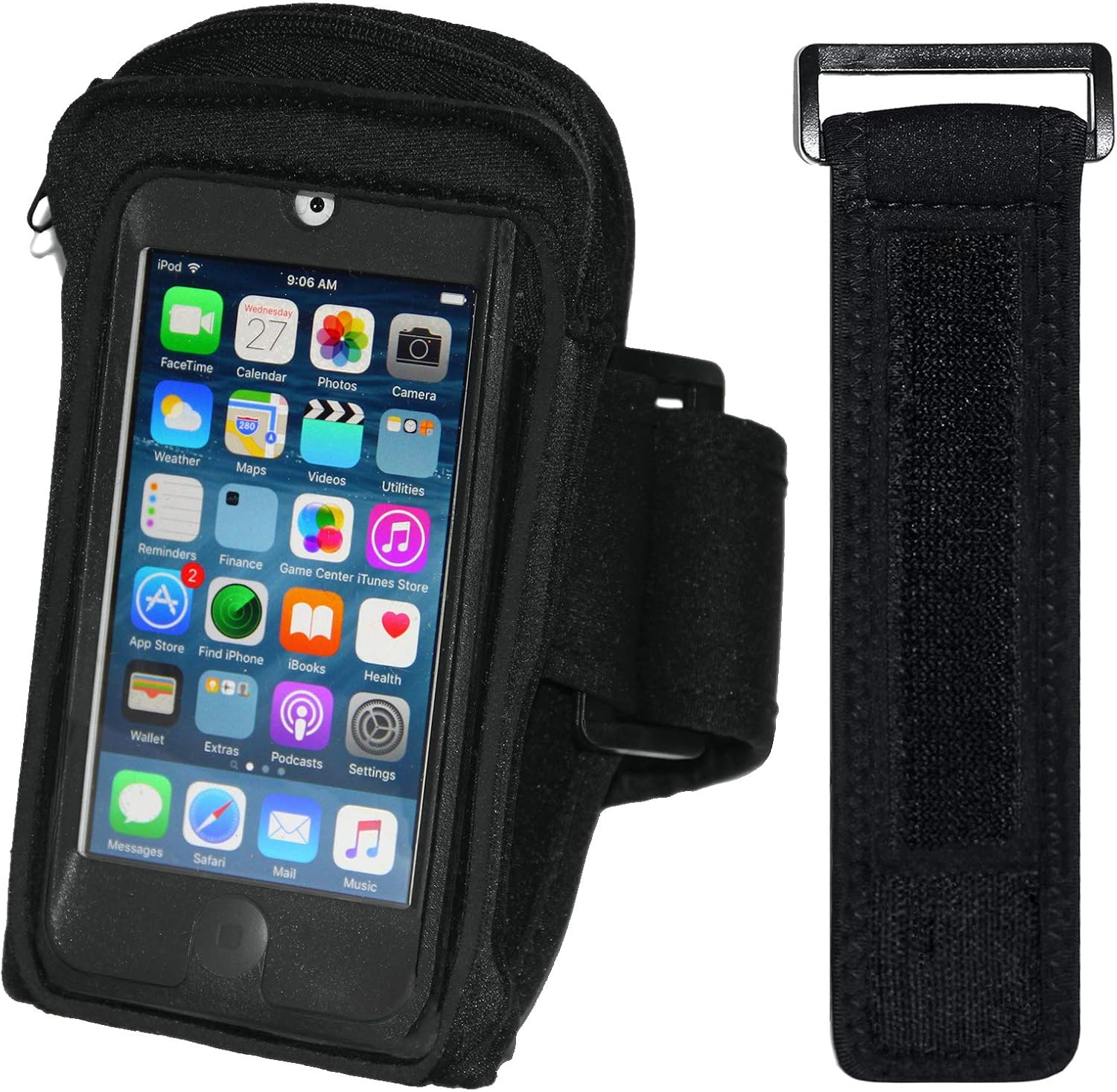 i2 Gear Armband Case Compatible with iPod Touch 7th, 6th & 5th Generation Devices - Workout MP3 Holder for Running and Exercise with Zipper Pouch & Adjustable Arm Band (20 inch): Electronics