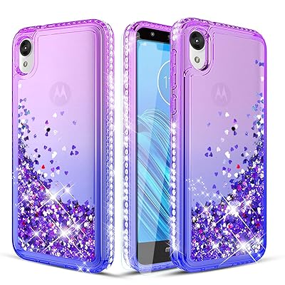 Amazon Phone Cases For Motorola E6 Plus Glitter Hearts Sparkle