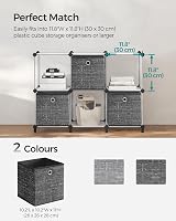 SONGMICS Storage Boxes Set of 6 26x26x28 cm Non-Woven with Handles view 9