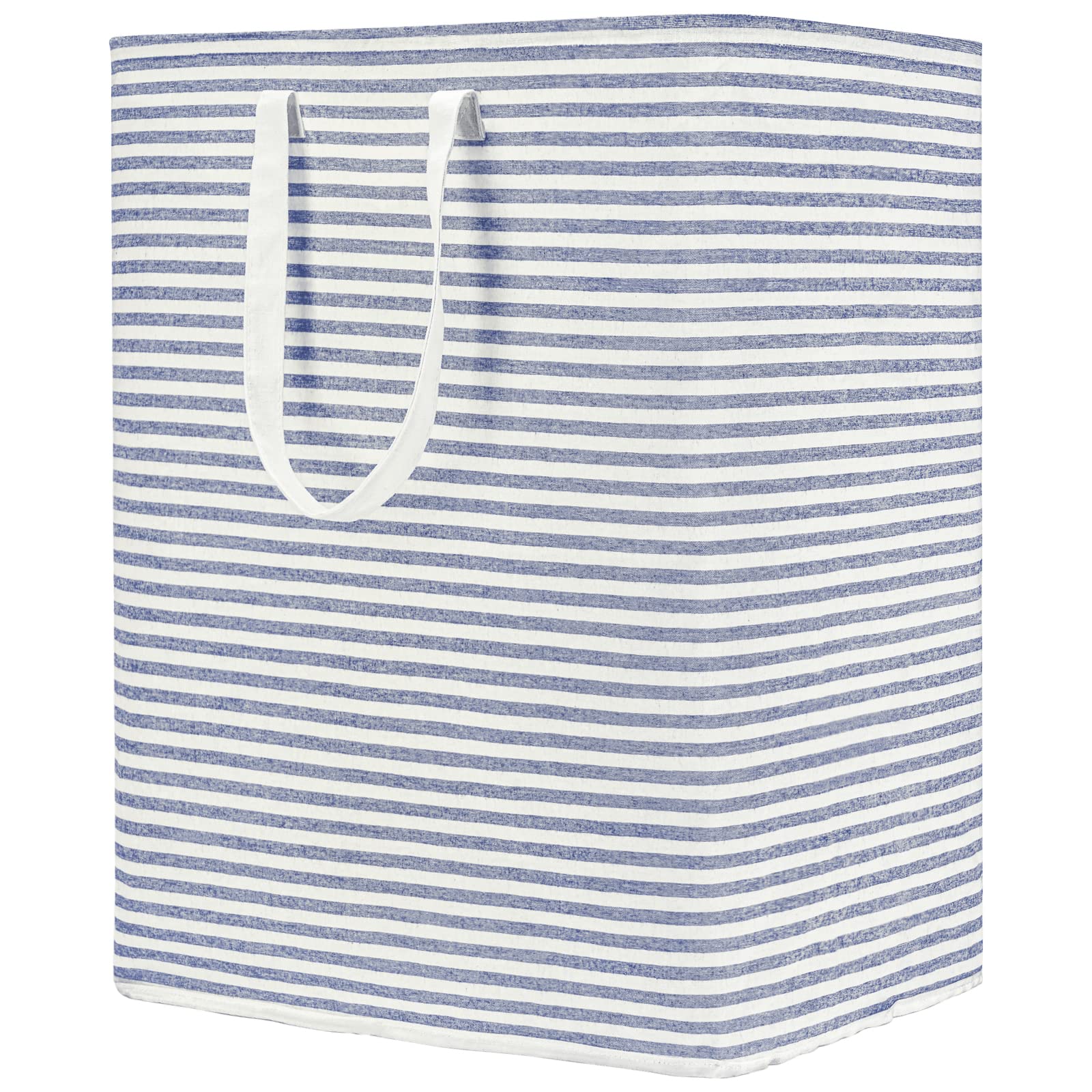 DOKEHOM 120L Freestanding Laundry Hamper with Handle, Collapsible Extra Large Cotton Storage Basket for Clothes (Blue) — image 1