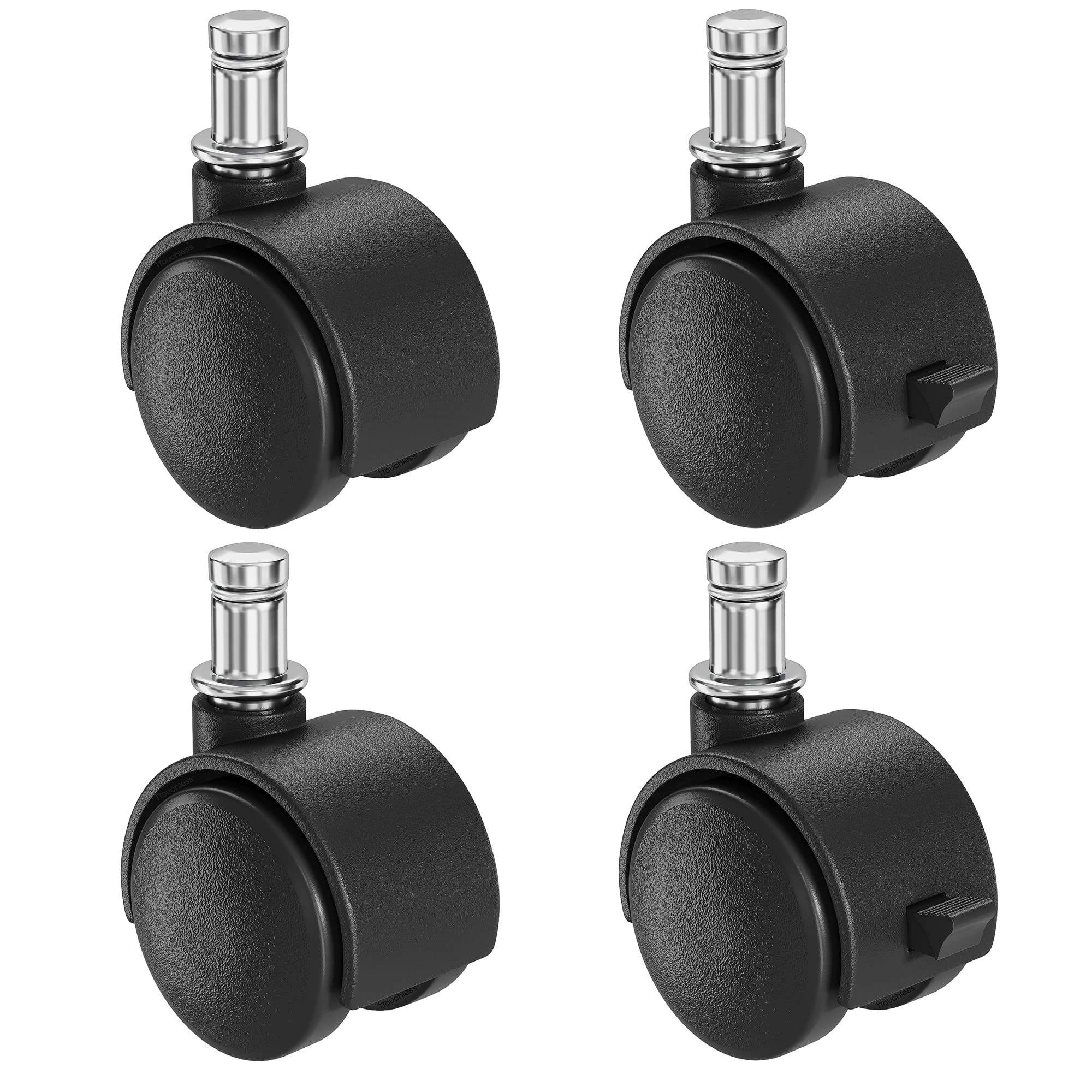 iTouchless 4 Caster Wheels Set, for Glide Trash Cans, Compatible Garbage Bins with Wheels, Set of Four