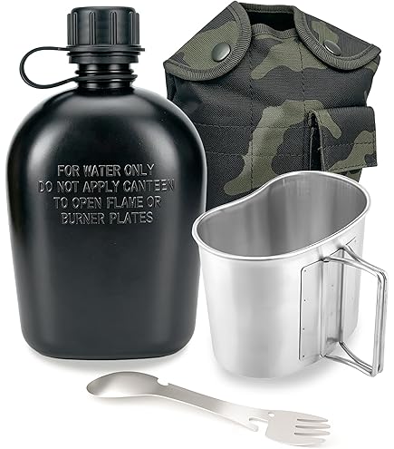 Amazon.com: Military Canteen Cookware Set, Multi-Functional Water