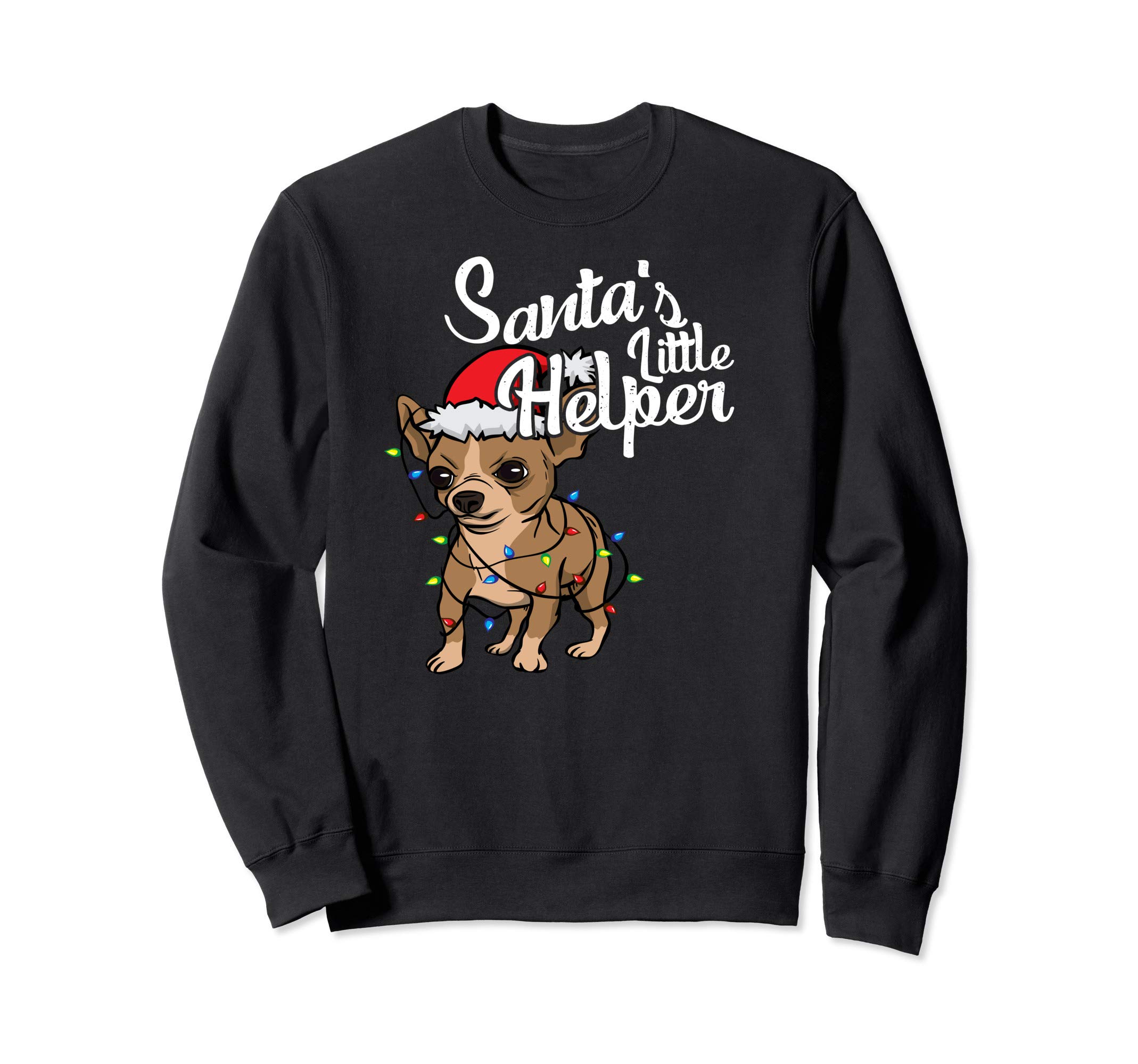 Santa's Little Helper Cute Chihuahua Lover Christmas Sweatshirt