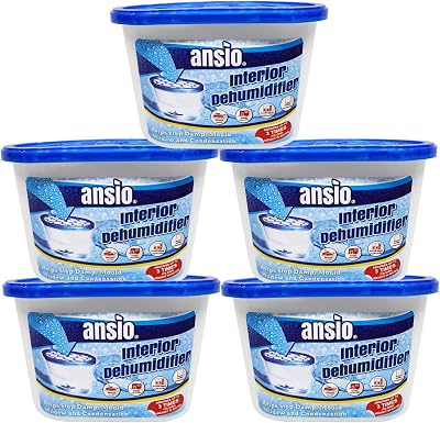 ANSIO Dehumidifier Pack of 5 Interior Moisture Absorbers