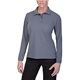 Vertx Womens Tactical Polo Shirt, Long Sleeve T-Shirt, Breathable, Moisture-Wicking, Outdoor Performance Tactical Clothing