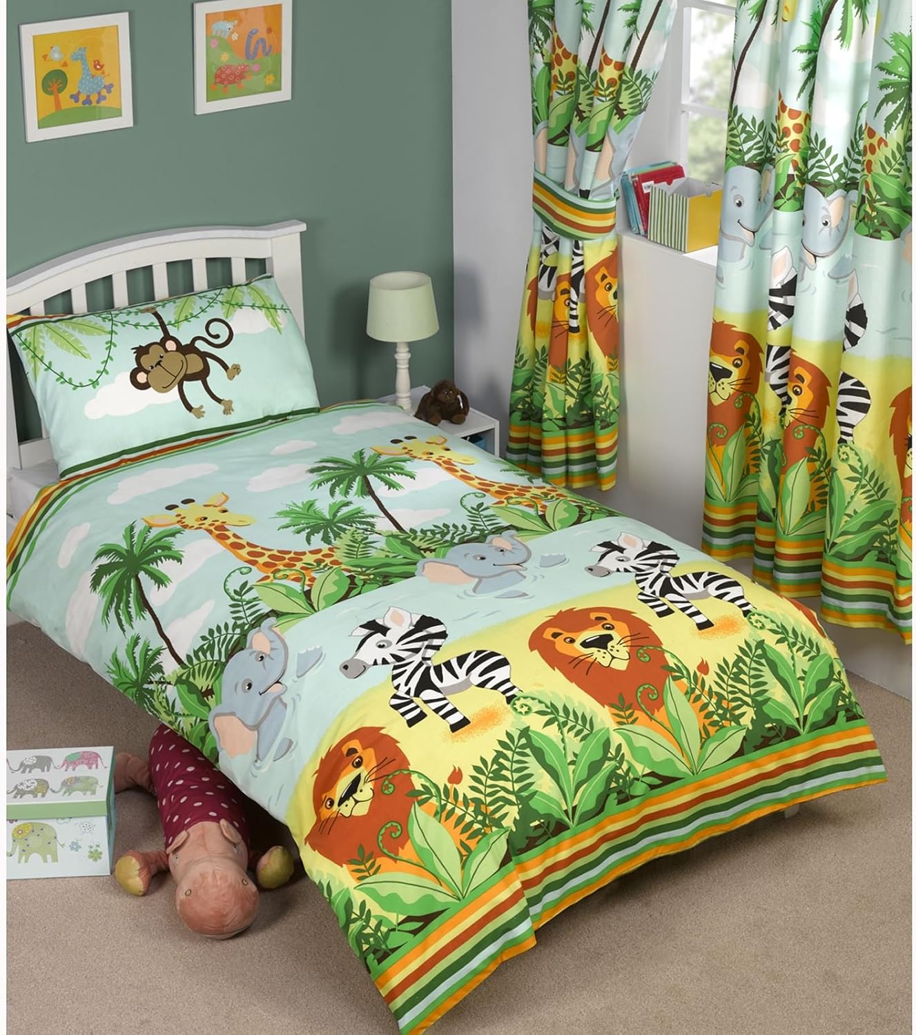 jungle cot bedding and curtains