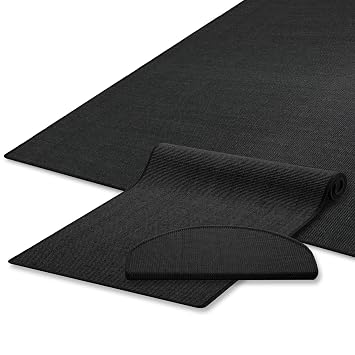 Casa Pura Sisal Teppich Laufer Schwarz Naturfaser