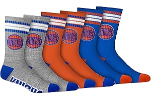 Ultra Game Men's NBA Official Athletic Cushioned Secure Fit Team Crew Socks-3 Pack
