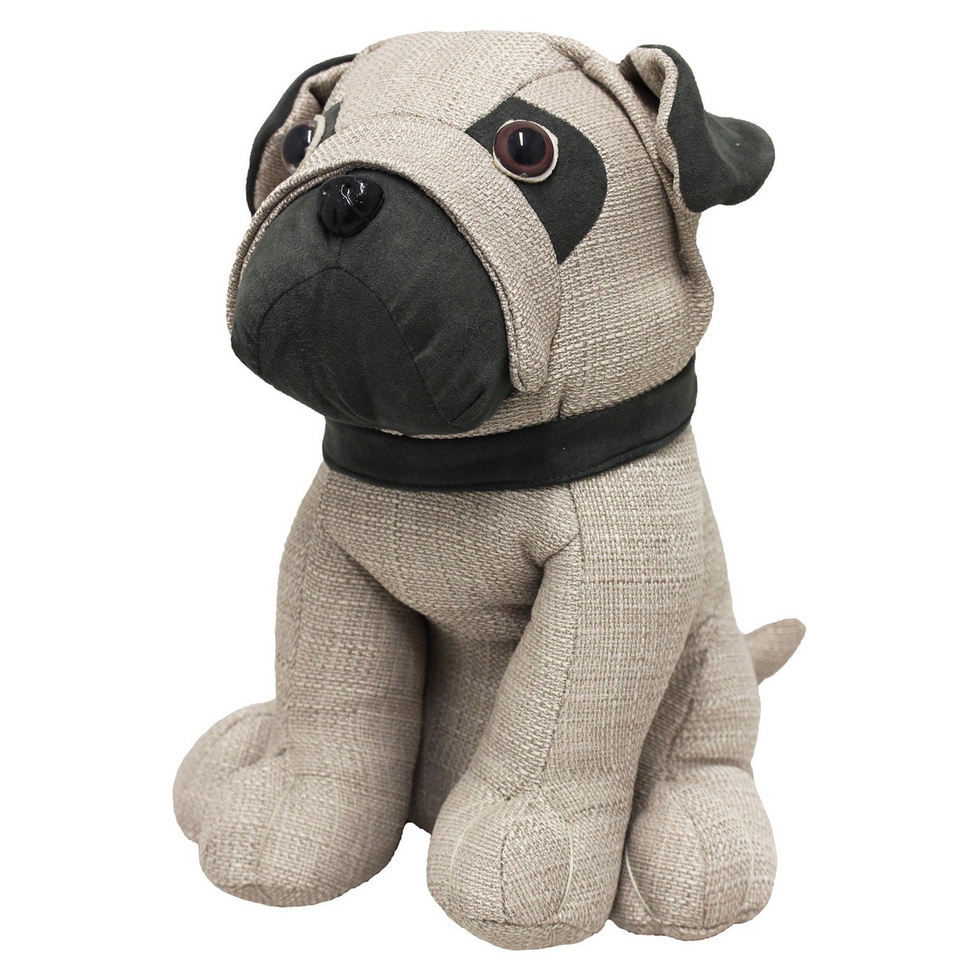 Riva Paoletti Pug Dog Doorstop - Heavywight Sand Filling - 100% Polyester - 23 x 15 x 24cm (9" x 6" x 9" inches) - Designed in the UK