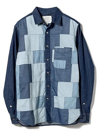 Amazon ビームスライツ Beams Lights シャツ インディゴ パッチ
