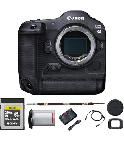 ミラーレス一眼 Canon EOS R3 ＋予備バッテリー/CFカード付き Amazon.com : Canon EOS R3 Mirrorless Camera (4895C002) + Sony 64GB