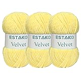 Estako Velvet (3- Skeins Pack) Chenille Blanket