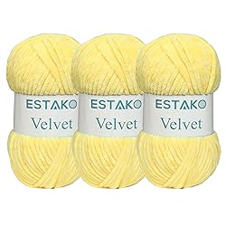 Estako Velvet (3- Skeins Pack) Chenille Blanket