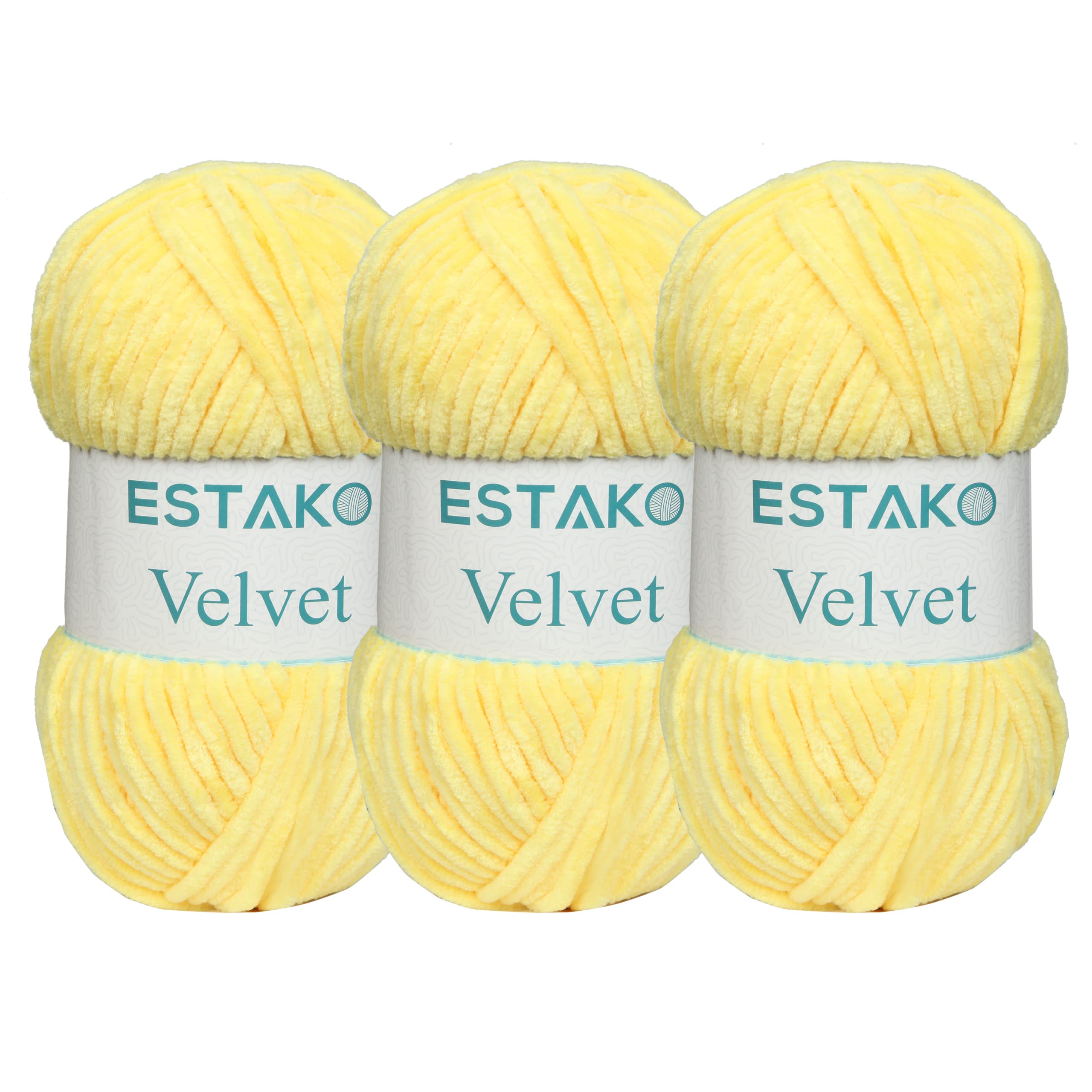 Estako Velvet (3- Skeins Pack) Chenille Blanket