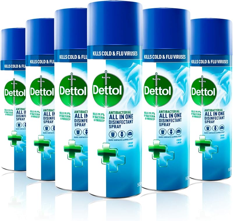 Dettol All-in-One Disinfectant Spray Crisp Linen 400 ml Pack of 6