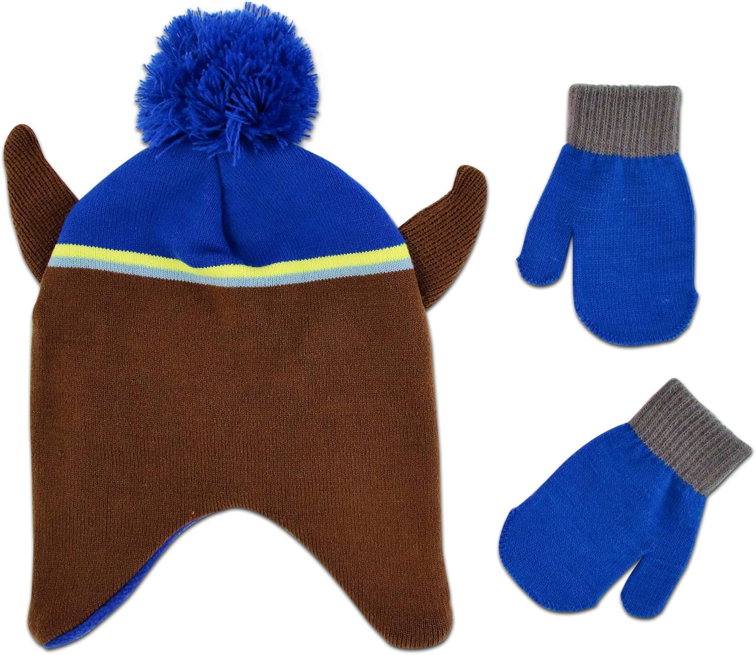 Nickelodeon Boys Winter Hat Set, Paw Patrol Toddler Beanie and Mittens for Kids Age 2-4: Clothing