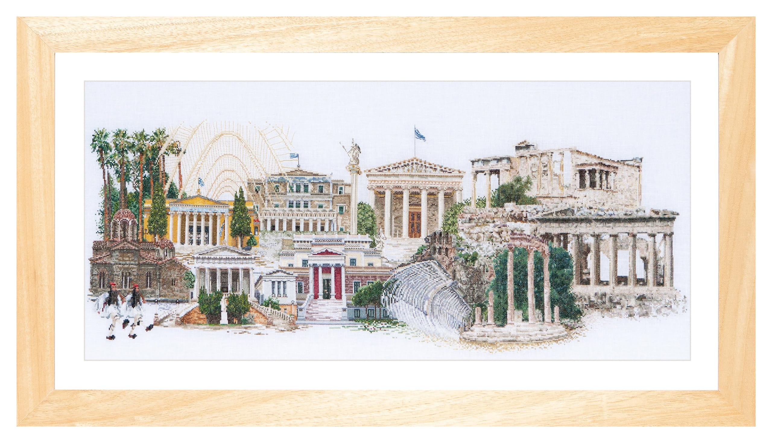 Thea Gouverneur Athens On Linen Counted Cross Stitch Kit 31-inch x 20-inch 36 Count โ image 1