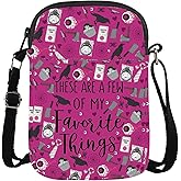 WCGXKO Book Merch Black Bird Messenger Bag Book Lover Zipper Crossbody Purses Bag Book Reader Gift