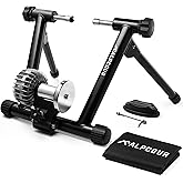 Alpcour Fluid Bike Trainer Stand for Indoor Riding – Portable Foldable Stainless Steel Trainer, Noise Reduction, Progressive