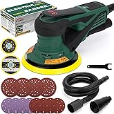 KUIMIT Pro-Grade Random Orbital Sander | 350W Brushless Powerhouse w/Dual 5" & 6" Pads | 4000-10K RPM Variable Speed | Dust-F