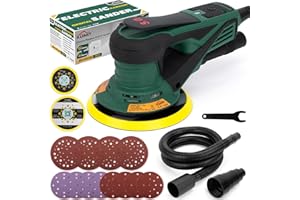 KUIMIT Pro-Grade Random Orbital Sander | 350W Brushless Powerhouse w/Dual 5" & 6" Pads | 4000-10K RPM Variable Speed | Dust-Free Woodworking Beast for Floors, Auto & DIY Projects