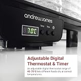 Andrew James Digital Food Dehydrator 6 Trays 550W Adjustable Temp 40-70°C view 4