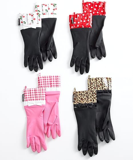 Amazon グローバブルズ ゴム手袋 中厚手 ブラック レッド水玉 サイズフリー トイレ用品 ホーム キッチン オンライン通販