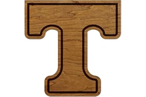 LazerEdge Tennessee Volunteers Wooden Wall Art – Officially Licensed College Decor – Laser-Etched Hanging Sign – Cherry Wood