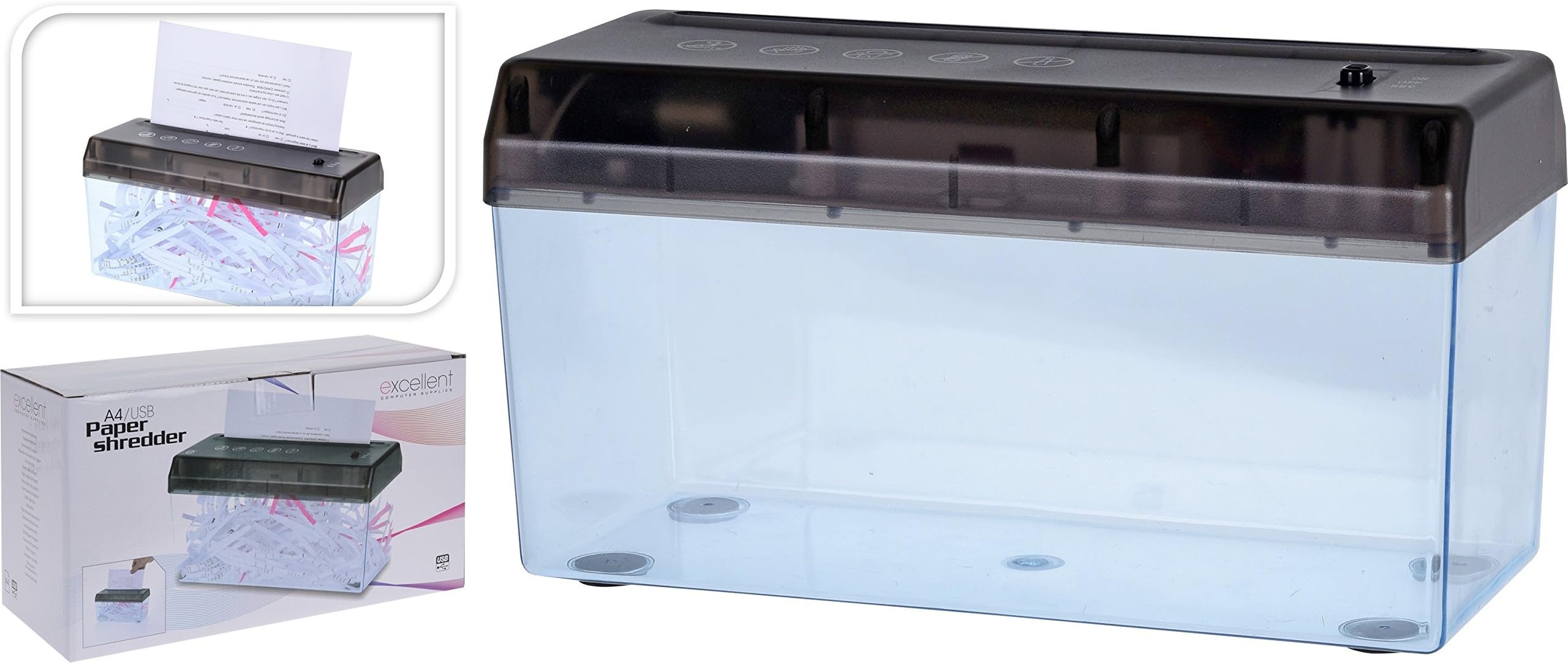 Portable USB Powered Paper Shredder A4 Mini Desktop Home Office Desk Gadget