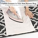 SHACOS Non Slip Hallway Runner Rug 60 x 240 cm Black Geometric Pattern view 8