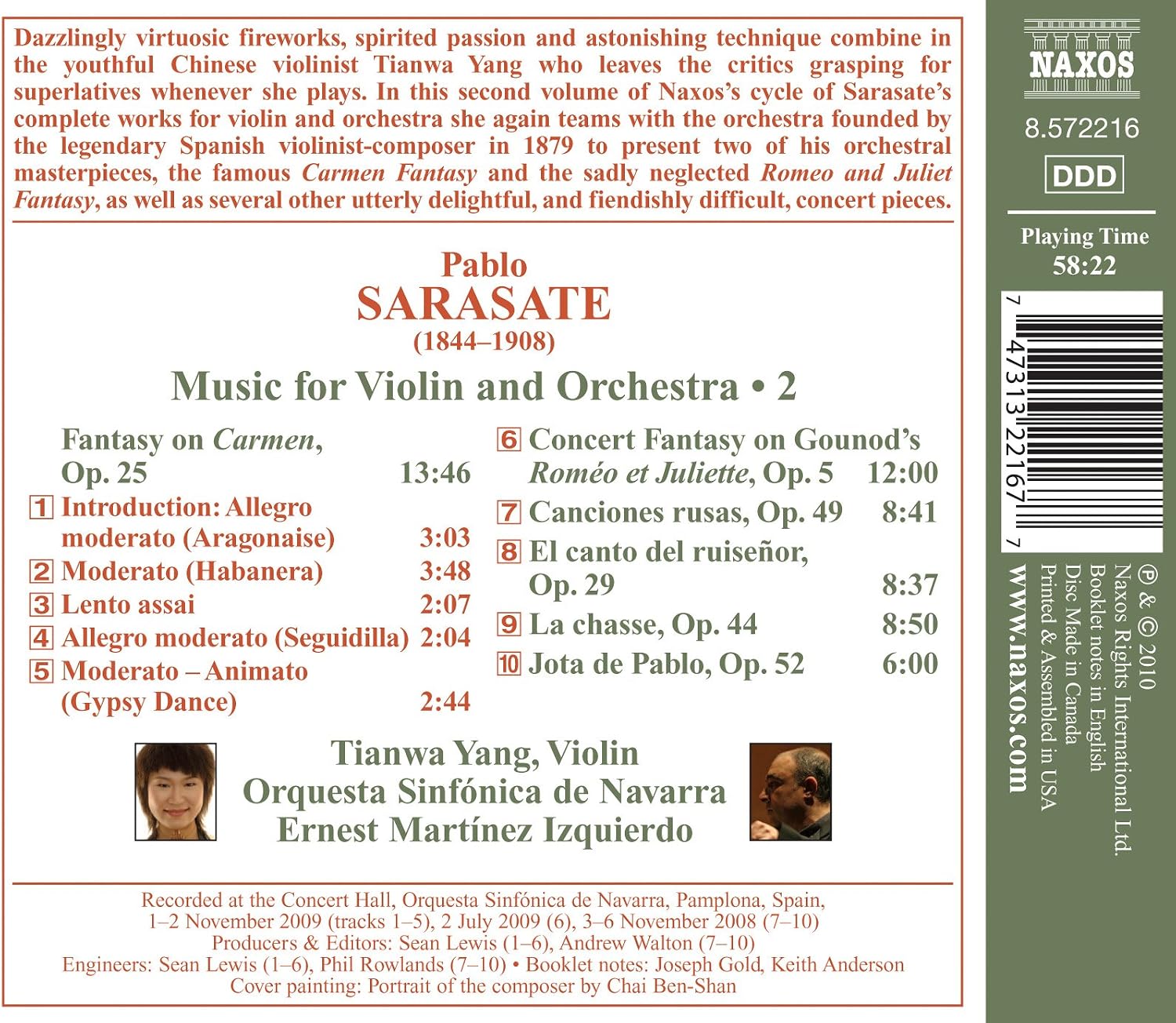 Sarasate: Works For Violin and Orchestra Vol. 2 - Image 4
