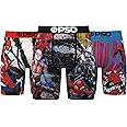PSD Men's Marvel Print Boxer Briefs - 7 Inch Inseam Breathable and Supportive Men's Underwear with Moisture-Wicking Fabric