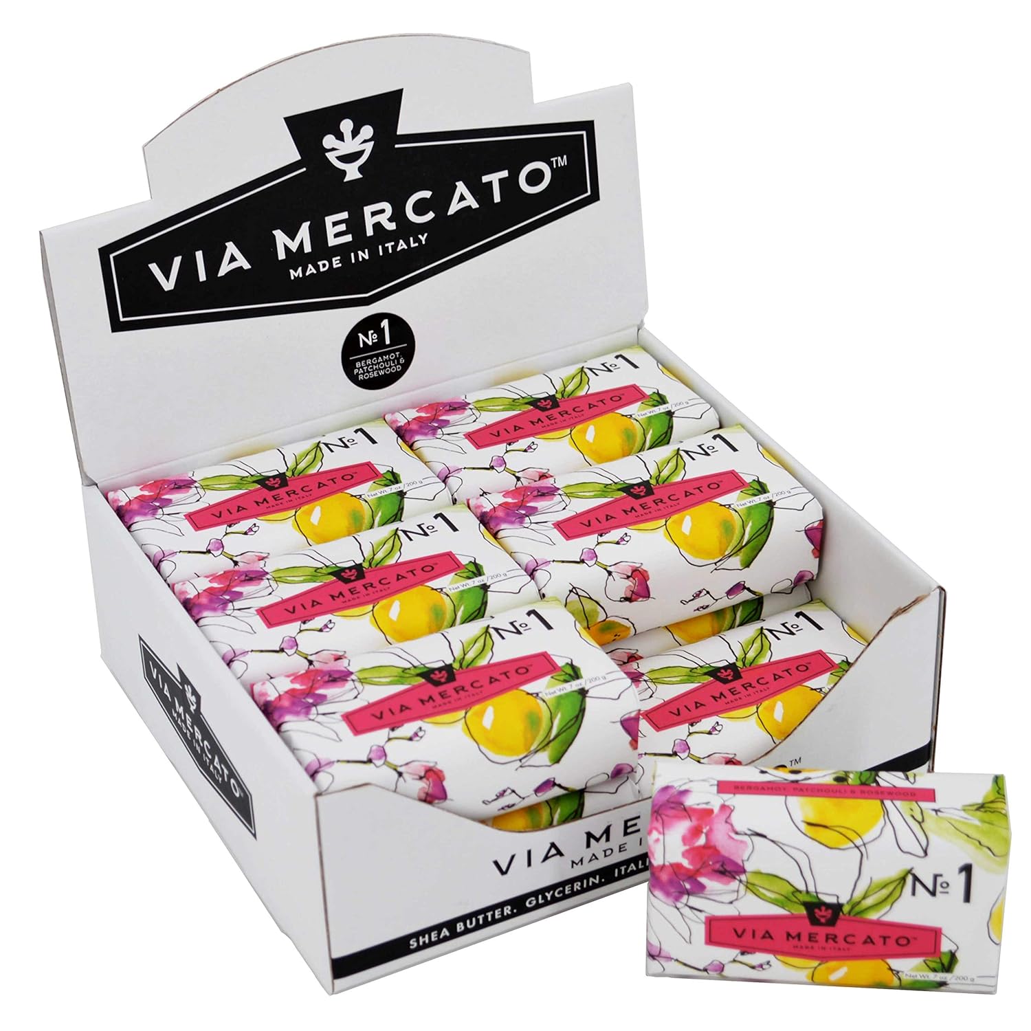 Via Mercato Italian Soap Bar (200g), No. 1 Bergamot
