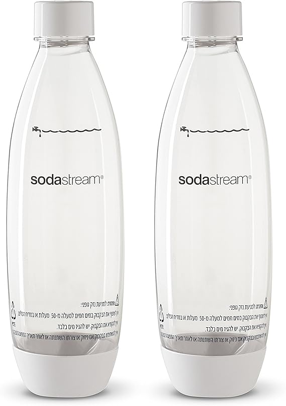2 Pack Original Sodastream Source White Carbonating Reusable Water