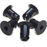 Self Ejecting Dzus Button 7/16 Black Allen .500 Alum 5Pk Self Ejecting Dzus Button 7/16 Black Allen .500 Alum 5Pk