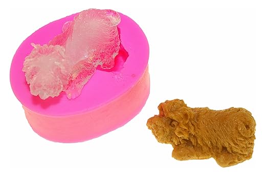 Silicona forma 3d perro caniche borde Fondant Decoración de ...