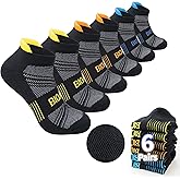BIOAUM Cushioned Men's Ankle Socks, 6 Pairs Cotton Athletic Sport Breathable Low Cut Socks for Running Size 8-9.5/10-13/12-14